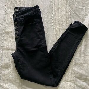 American Eagle Black High Rise Jegging 2 Short Jeans
